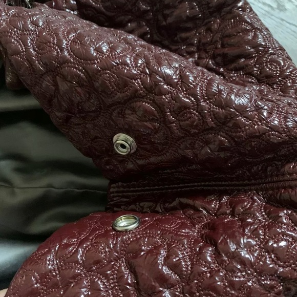SOLD Burgundy Rock In Moscou Bag Patent Leat - Picture 3 of 8